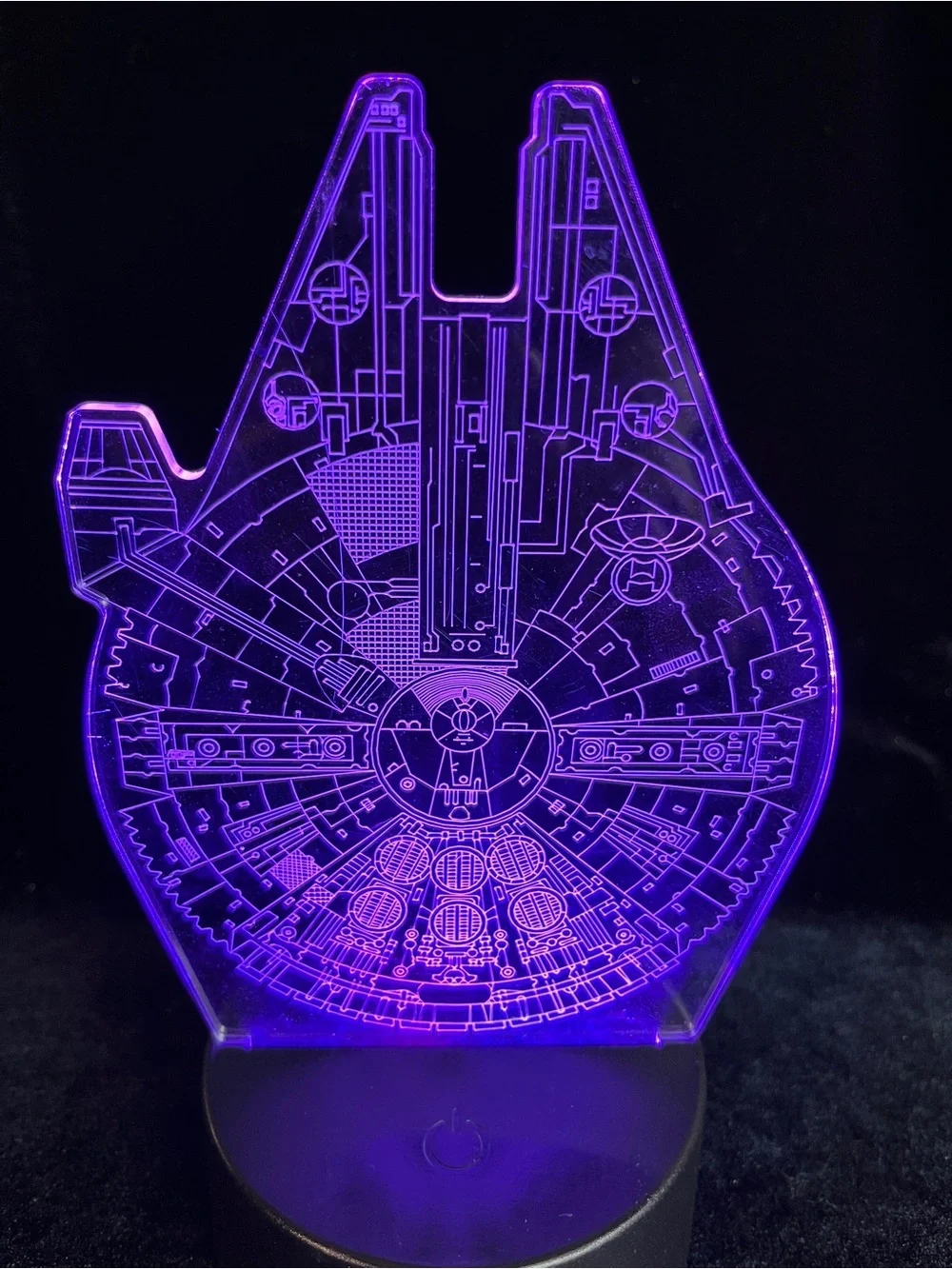 Star Wars Millennium Falcon Beautiful Glowing 7 Colors LED Night Light Lamp
